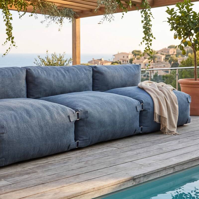 Salon de jardin modulable 4 places avec 4 chauffeuses (2/7)