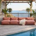 Salon de jardin modulable 4 places avec 4 chauffeuses - Ambiance