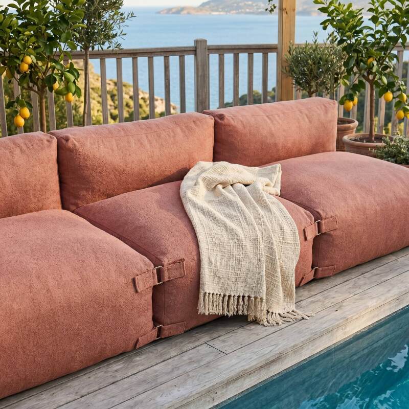 Salon de jardin modulable 4 places avec 4 chauffeuses (2/7)