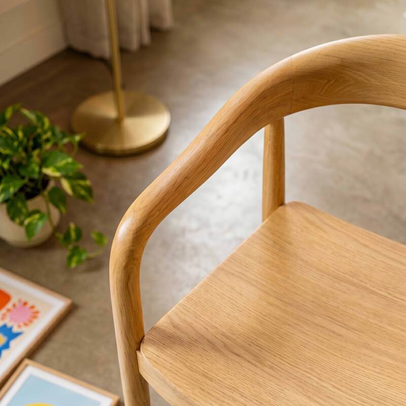 Chaises en bois d'orme avec accoudoirs - Lot de 2 (3/7)