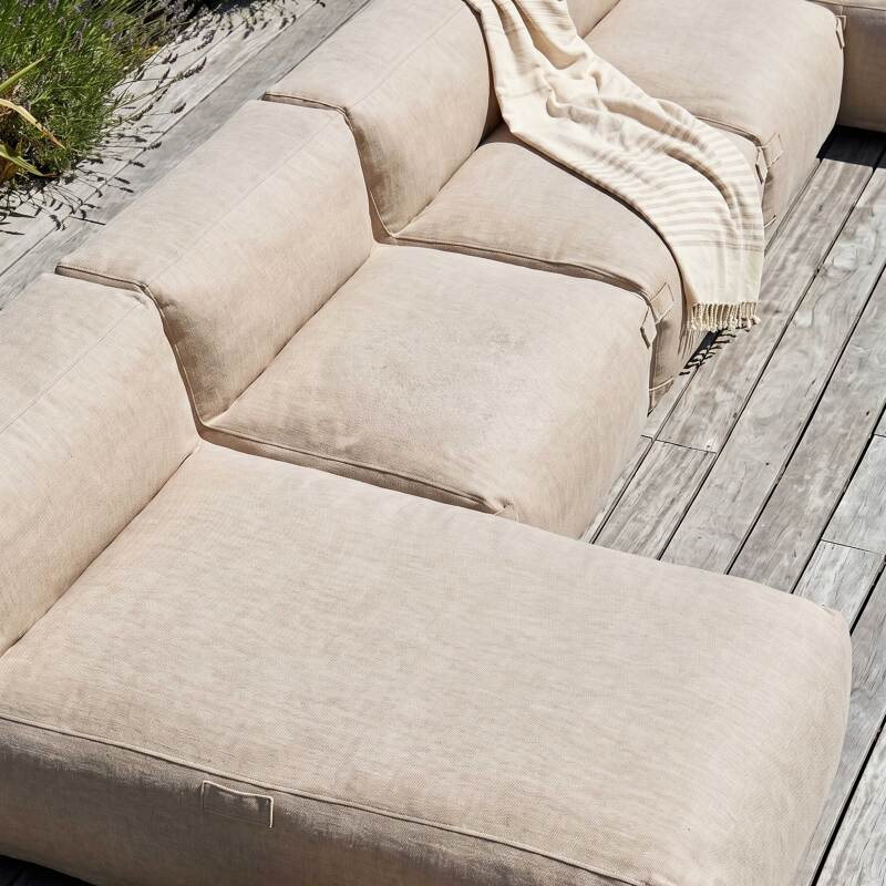 Salon de jardin modulable 5 places avec 3 fauteuils et 2 méridiennes (2/7)
