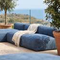 Salon de jardin modulable 4 places avec 3 fauteuils et 1 méridienne