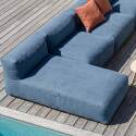 Salon de jardin modulable 6 places avec 5 fauteuils et 1 méridienne