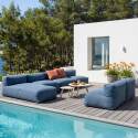 Salon de jardin modulable 6 places avec 5 fauteuils et 1 méridienne