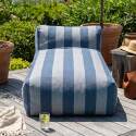 Méridienne rayée pour salon de jardin modulable