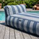 Méridienne rayée pour salon de jardin modulable