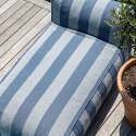Méridienne rayée pour salon de jardin modulable
