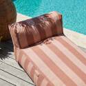 Méridienne rayée pour salon de jardin modulable