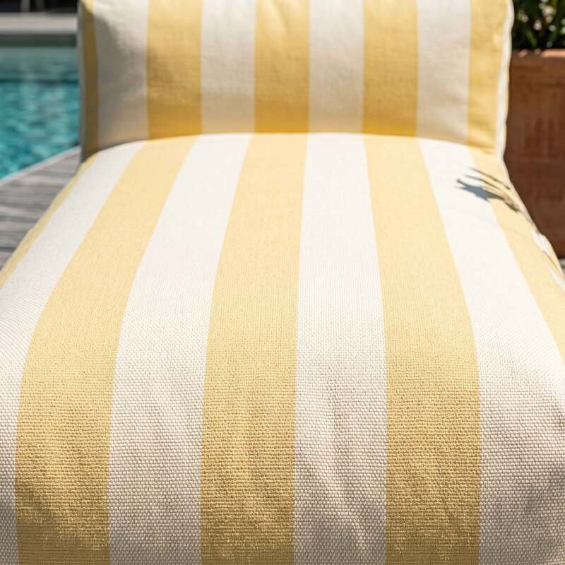 Méridienne rayée pour salon de jardin modulable (3/7)