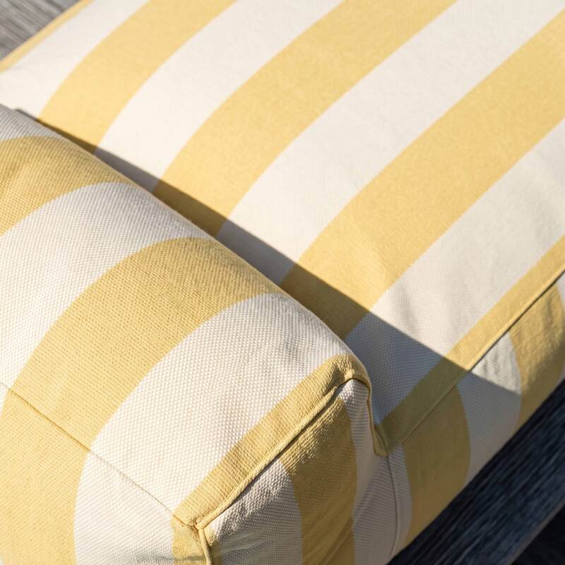 Méridienne rayée pour salon de jardin modulable (4/7)
