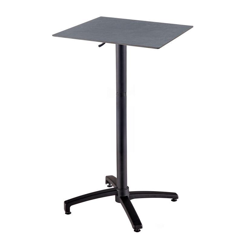 Table haute extérieure mange-debout 60x60x108 cm en HPL et aluminium