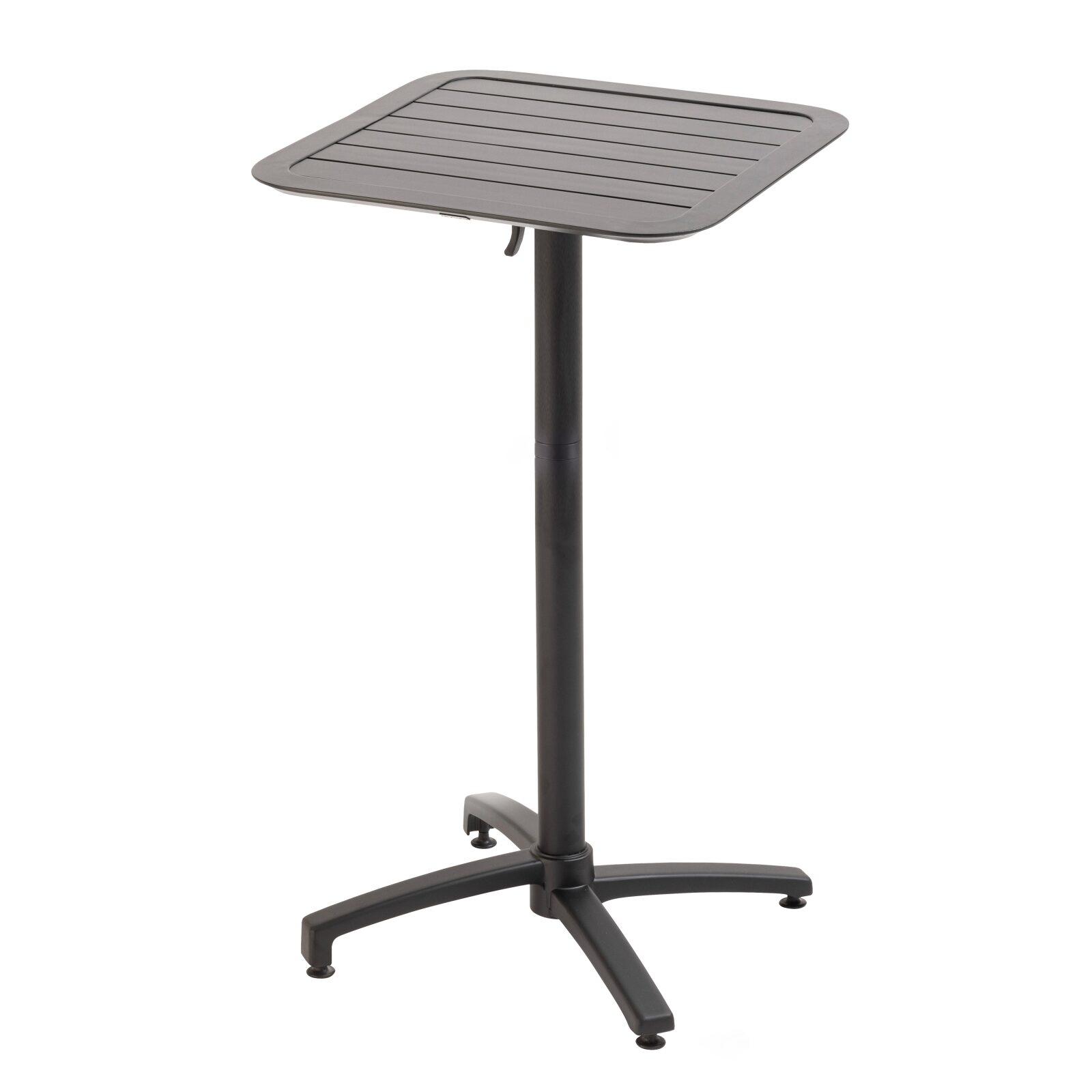 Table haute extérieure mange-debout 60x60x108 cm en aluminium