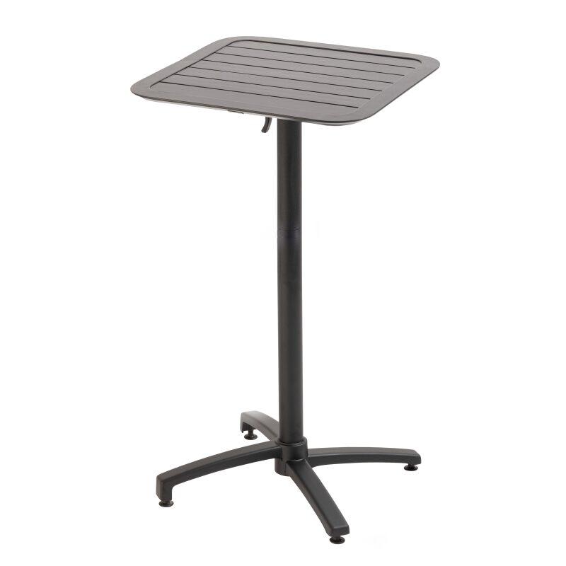 Table haute extérieure mange-debout 60x60x108 cm en aluminium