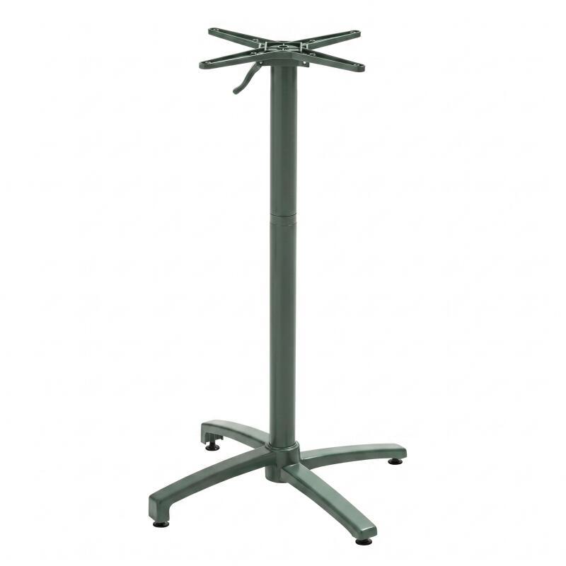 Table haute extérieure mange-debout 60x60x108 cm en aluminium (5/7)