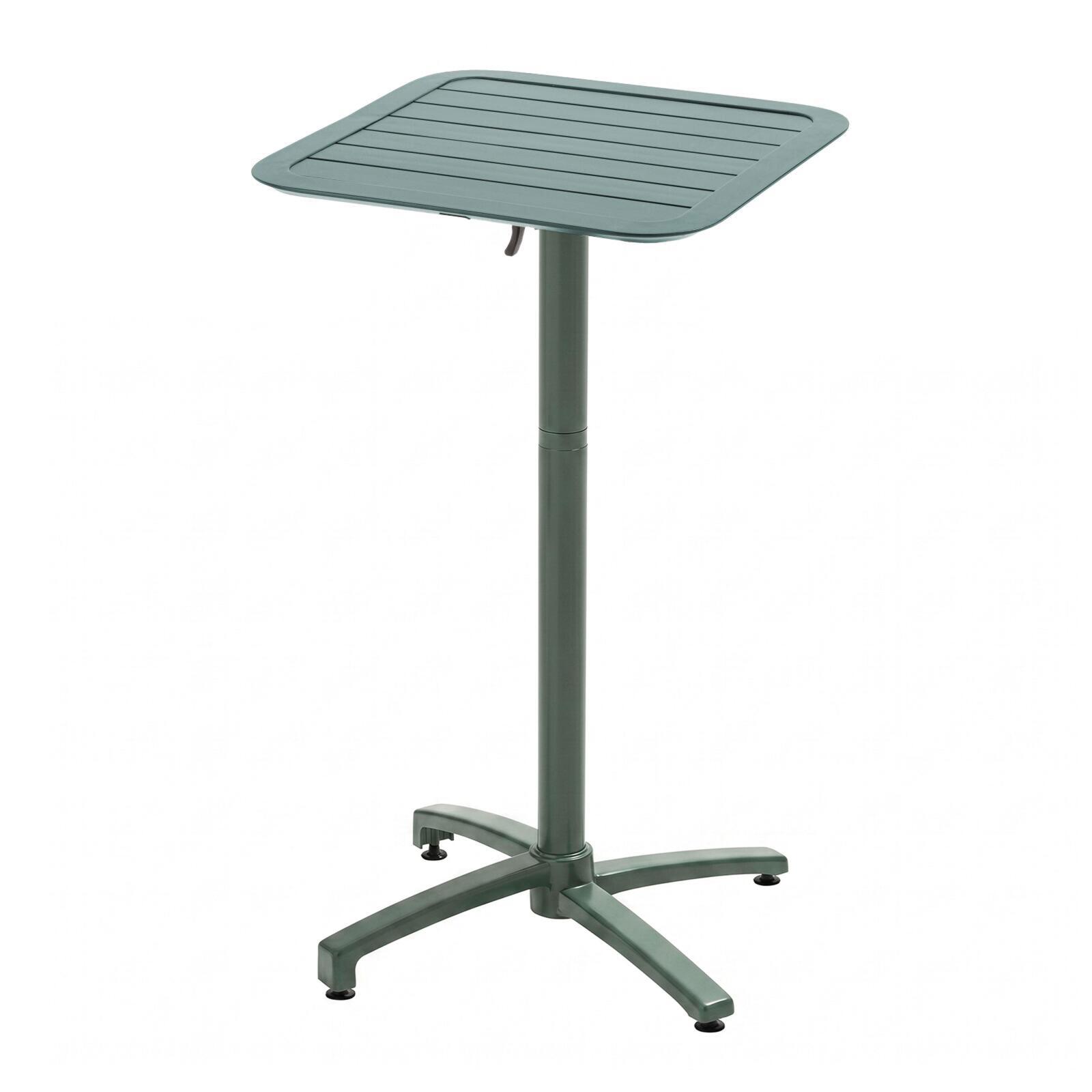 Table haute extérieure mange-debout 60x60x108 cm en aluminium