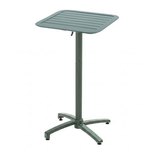 Table haute extérieure mange-debout 60x60x108 cm en aluminium | Oviala
