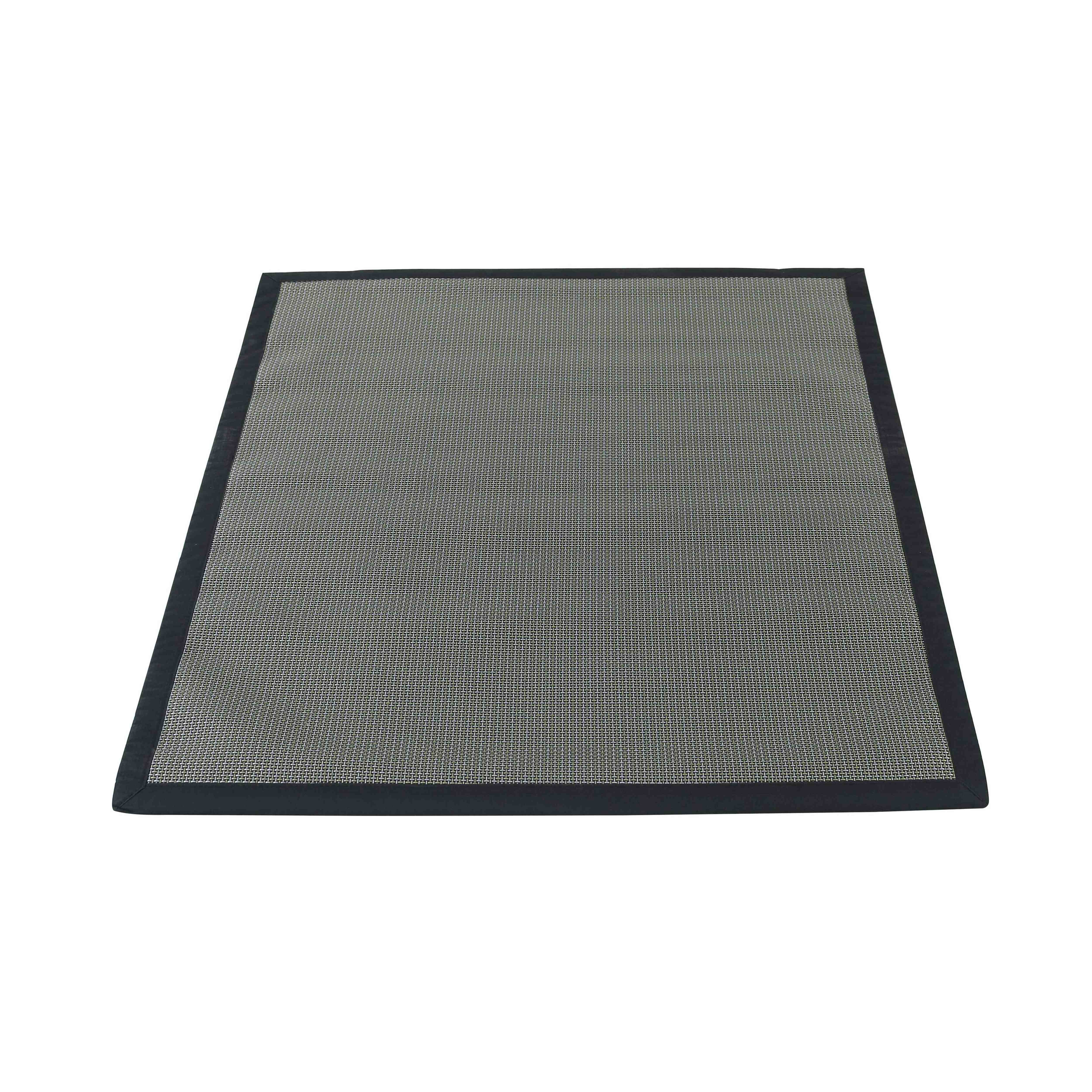 Tapis d'extérieur rectangulaire pour barbecue et plancha - noir
