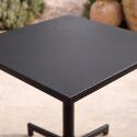 Table de jardin carrée inclinable en métal 2 à 4 personnes avec pied encastrable 70x70 cm