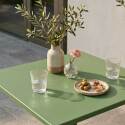 Table de jardin carrée inclinable en métal 2 à 4 personnes avec pied encastrable 70x70 cm