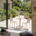 Table de jardin ronde inclinable en métal 2 à 4 personnes avec pied encastrable Ø70x72 cm