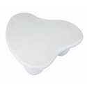 Table basse design effet béton lisse forme organique 80x80 cm