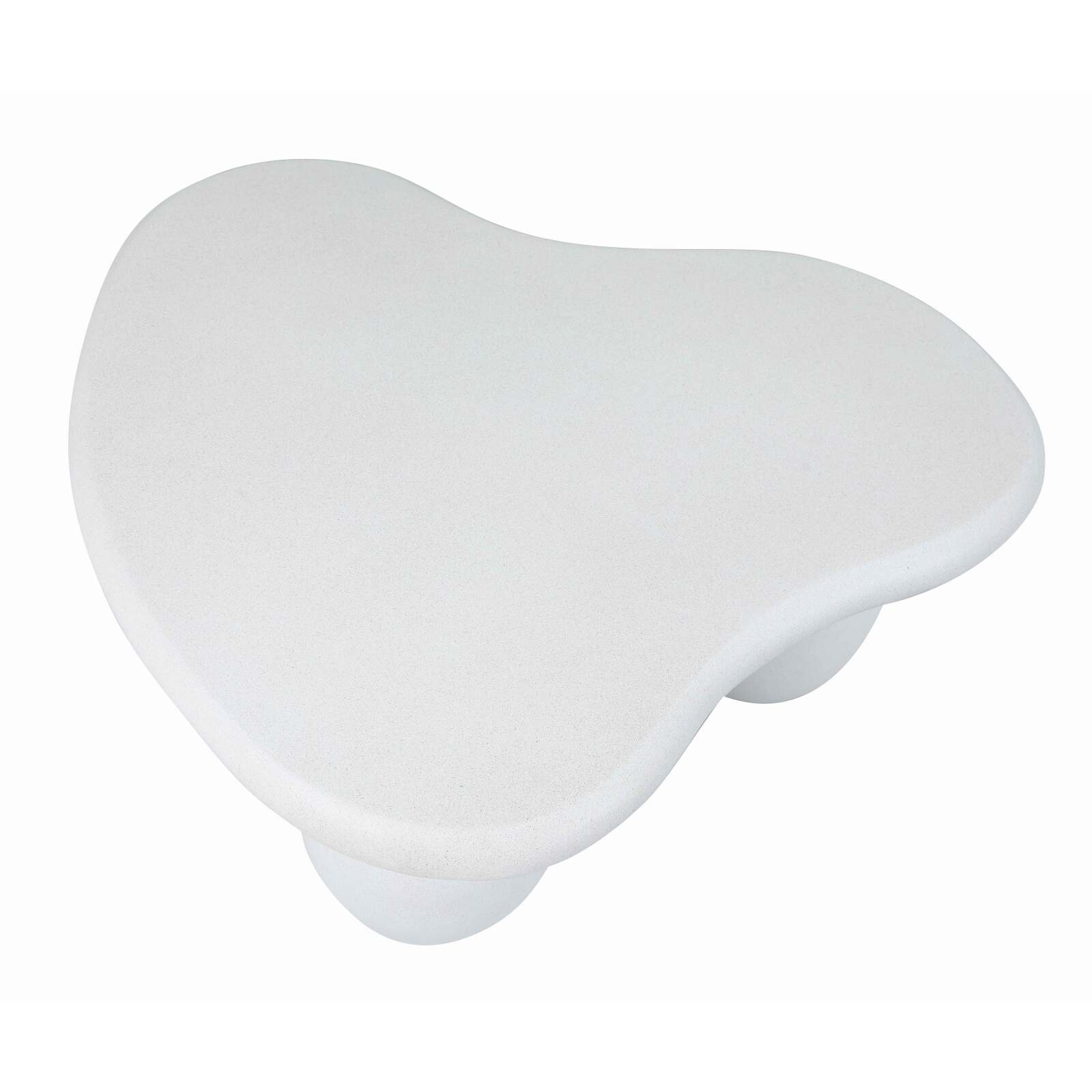 Table basse design effet béton lisse forme organique 80x80 cm
