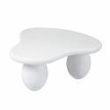 Table basse design effet béton lisse forme organique 80x80 cm