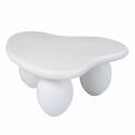 Table basse design effet béton lisse forme organique 80x80 cm