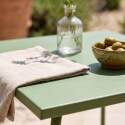 Table de jardin bistrot carrée en métal 70x70 cm et 2 chaises