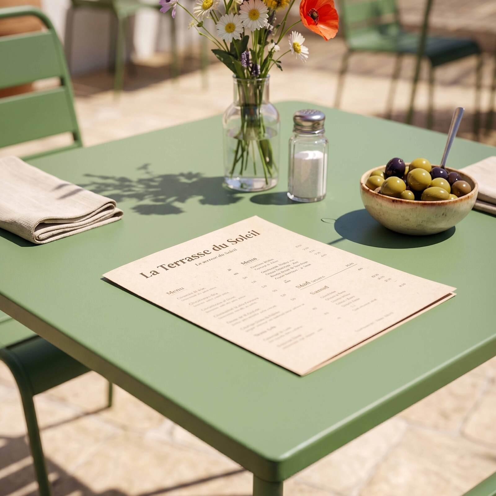 Table de jardin bistrot carrée en métal 70x70 cm et 2 chaises