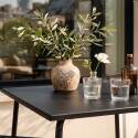 Table de jardin carré en métal 2 à 4 personnes 70x70 cm