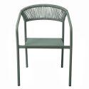 Chaise de jardin en aluminium et rotin synthétique avec accoudoirs