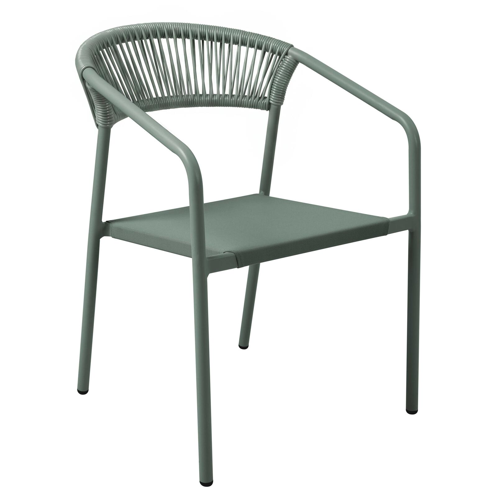 Chaise de jardin en aluminium et rotin synthétique avec accoudoirs