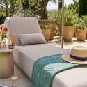 Bain de soleil aluminium inclinable 5 positions avec coussin