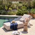 Bain de soleil aluminium inclinable 5 positions avec coussin