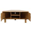 Meuble TV effet bois 120 cm en rotin synthétique style scandinave