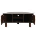 Meuble TV effet bois 120 cm en rotin synthétique style scandinave