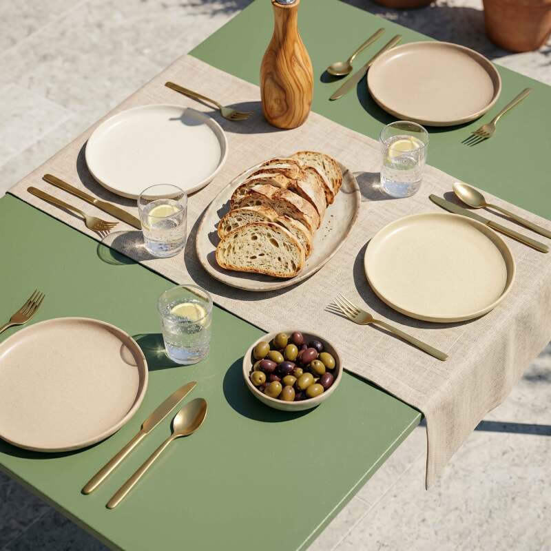 Table de jardin en métal 6 personnes 120x70 cm (2/7)