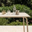 Table de jardin en métal 6 personnes 120x70 cm