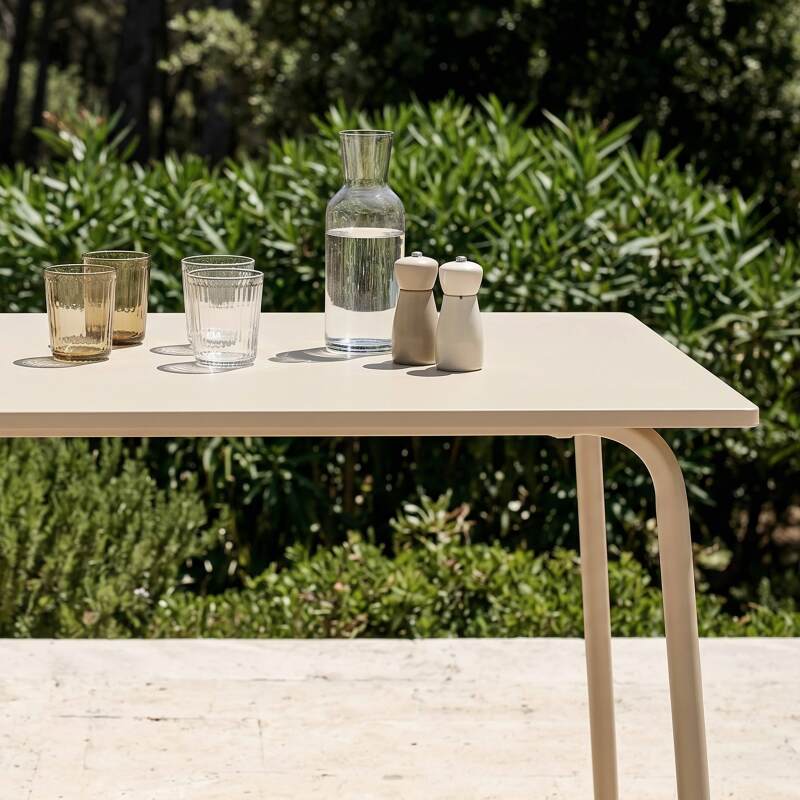Table de jardin en métal 6 personnes 120x70 cm (3/7)