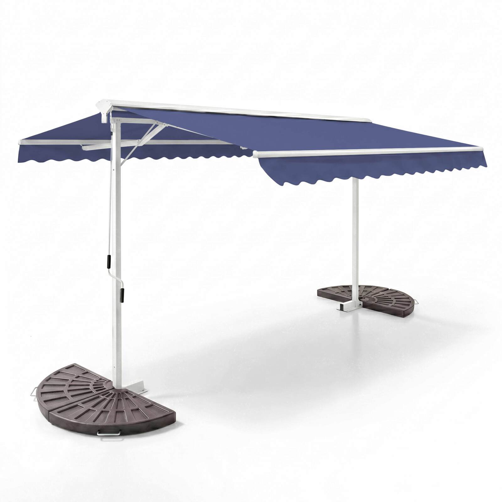 Store banne double pente (3 x 4m) et 4 dalles de lestage