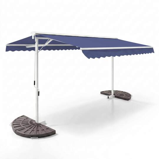 Store banne double pente avec coffre + 4 dalles de lestage | Oviala
