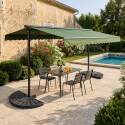 Store banne double pente (3 x 4m) et 4 dalles de lestage