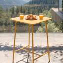 Table haute extérieure mange-debout 70x70x105 cm en métal