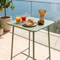 Table haute extérieure mange-debout 70x70x105 cm en métal