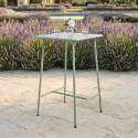 Table haute extérieure mange-debout 70x70x105 cm en métal