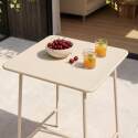 Table haute extérieure mange-debout 70x70x105 cm en métal