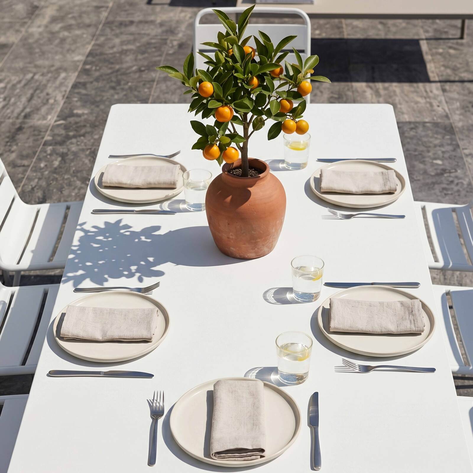 Table de jardin rectangulaire 180 x 90 cm et 8 chaises en métal
