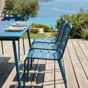 Table de jardin rectangulaire 180 x 90 cm et 8 chaises en métal