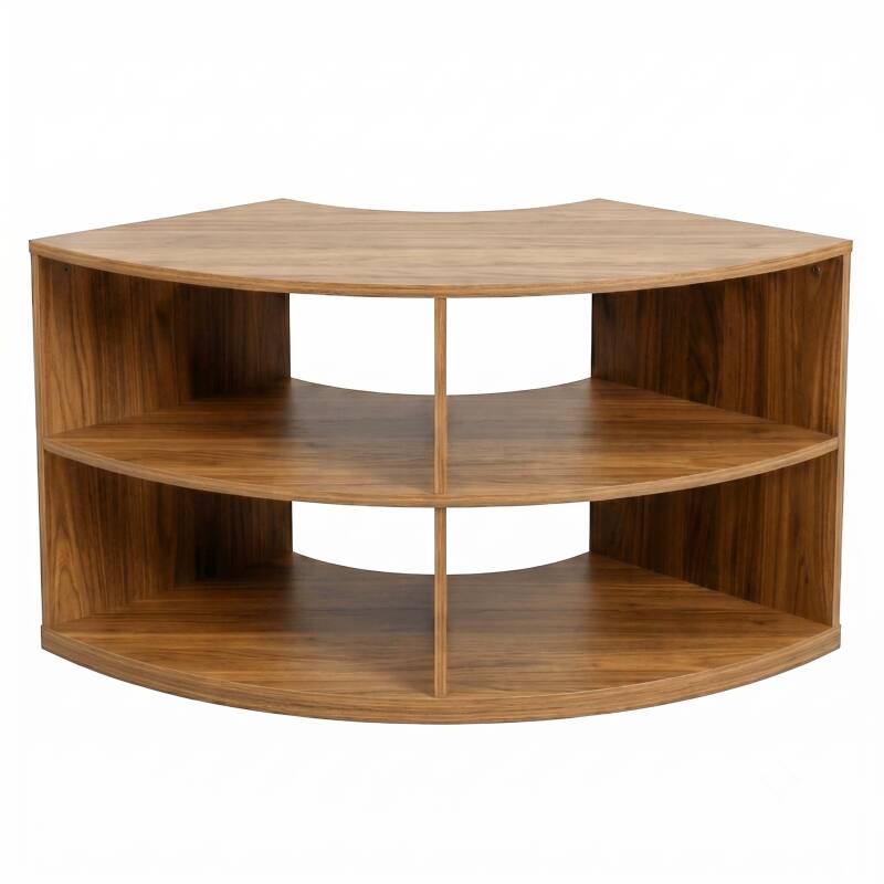 Meuble TV effet bois 120 cm style scandinave (4/7)
